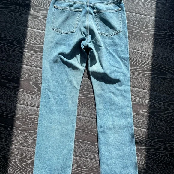 NWT JOHN ELLIOTT STELLA HIGH RISE AND STRAIGHT FAIRFAX JEANS SIZE 25 LIGHT DENIM - Picture 12 of 13